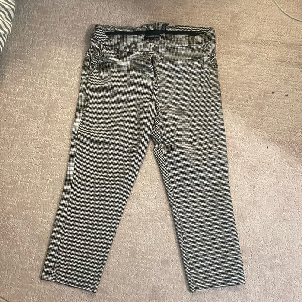 Black and white checked Cynthia Rowley work pants